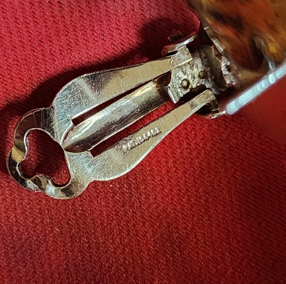 Vintage Silver gold Floral Clip-On Earrings. - Picture 5 of 12